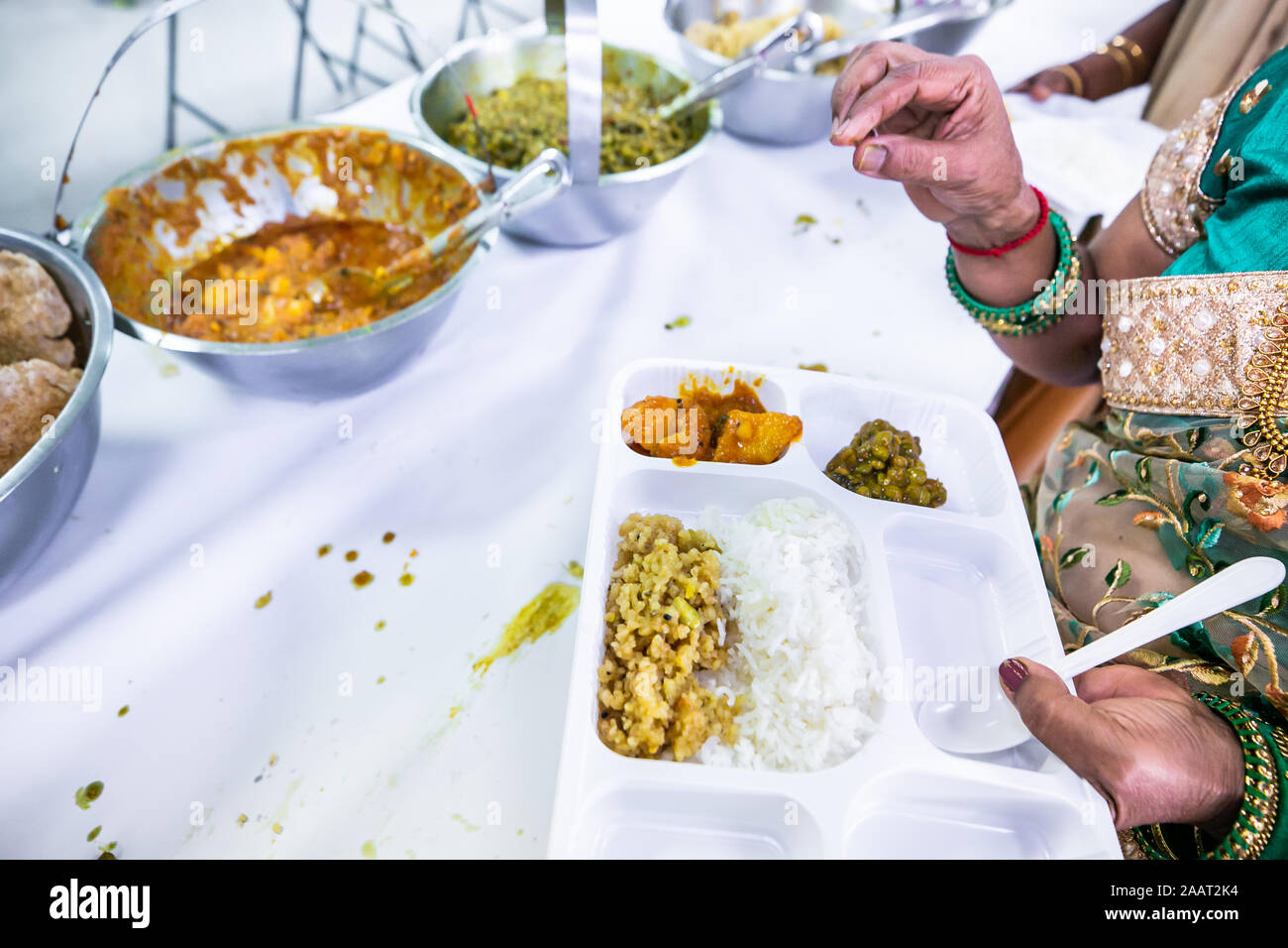 Cuisine indienne authentique restauration close up Banque D'Images