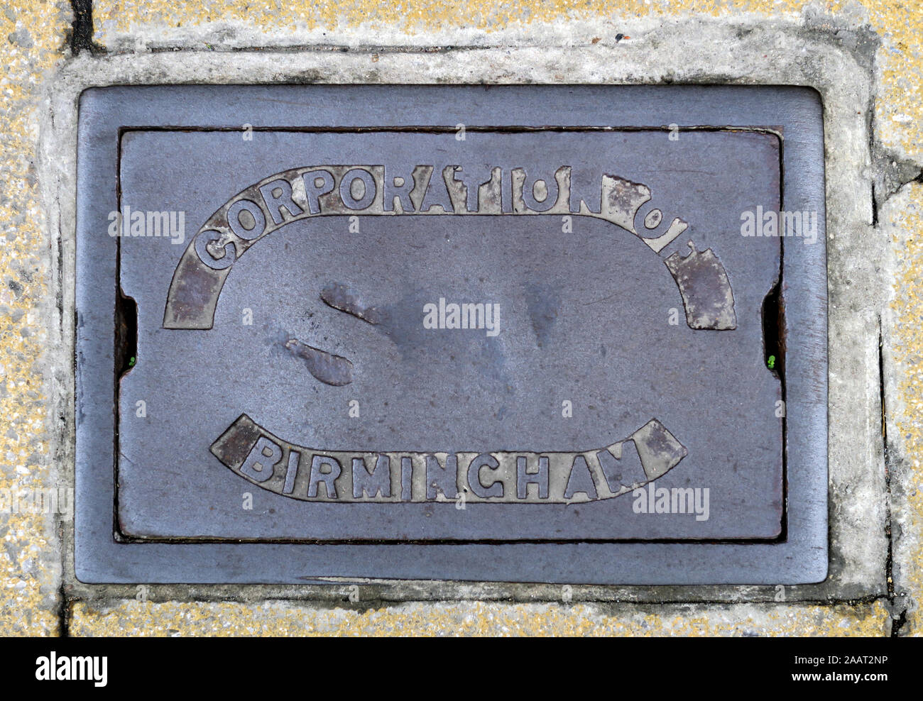 Corporation of Birmingham grille en fer gaufré, City Centre, West Midlands, Angleterre, Royaume-Uni - SV Banque D'Images