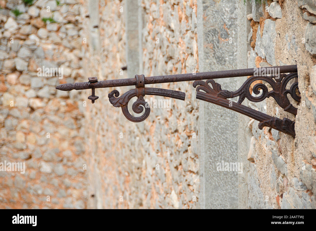 La cour intérieure du château de Palamidi dans la ville de Nafplion, en Grèce. Banque D'Images