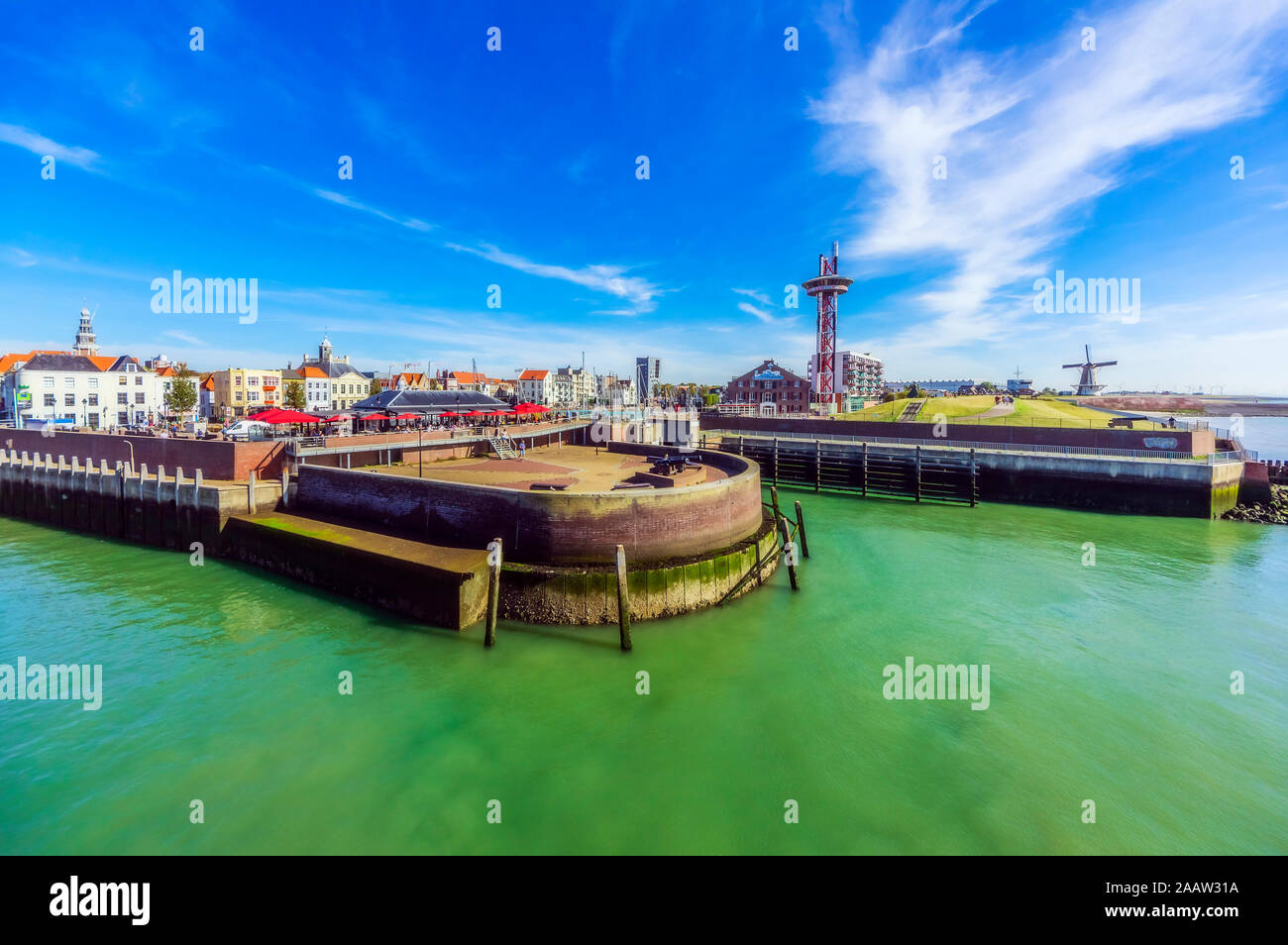 Pays-bas, Zeeland, Vlissingen, port d'accueil Banque D'Images