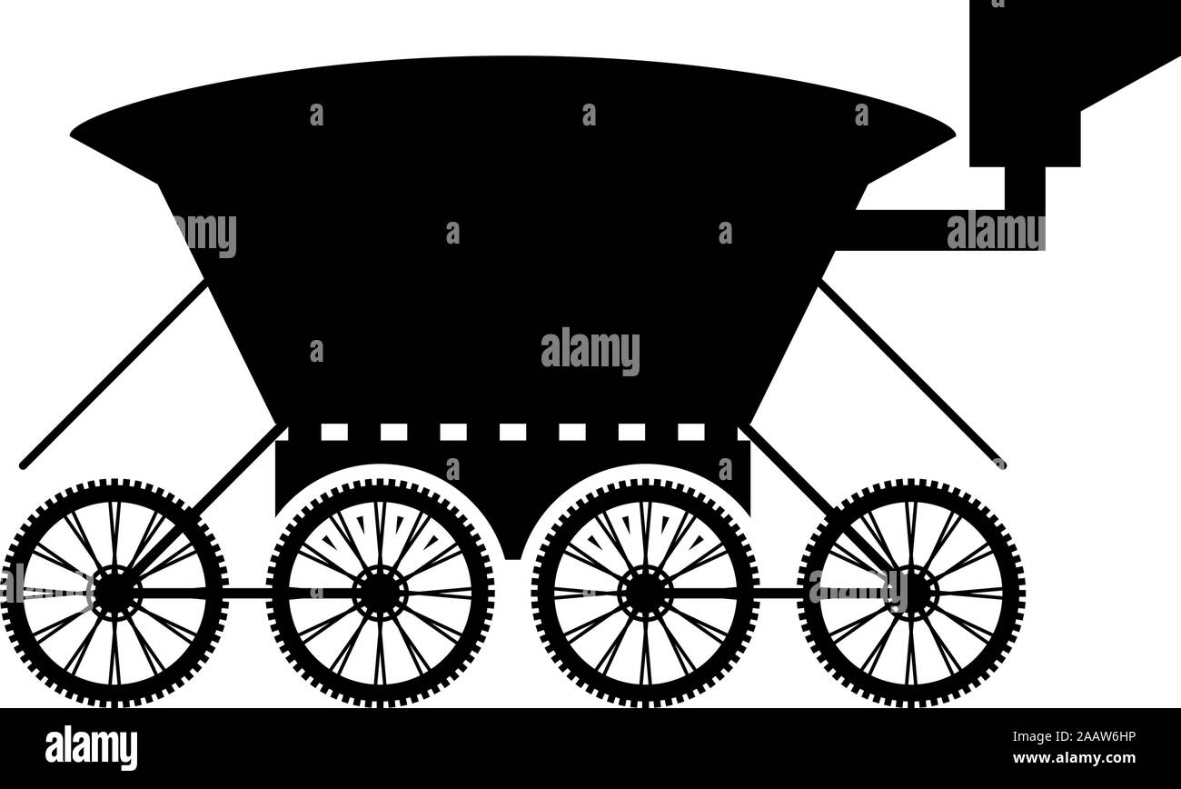 Moon rover Mars explorer machine Espace planètes icône du véhicule couleur noir style télévision illustration vectorielle simple image Illustration de Vecteur