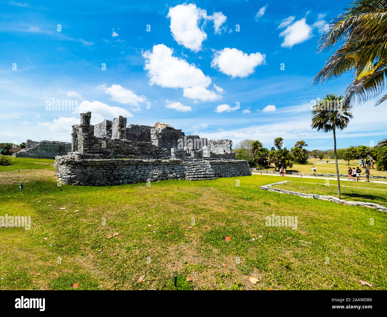 Le Mexique, Yucatan, Riviera Maya, Quintana Roo, Tulum, archéologique ruines de Tulum Banque D'Images