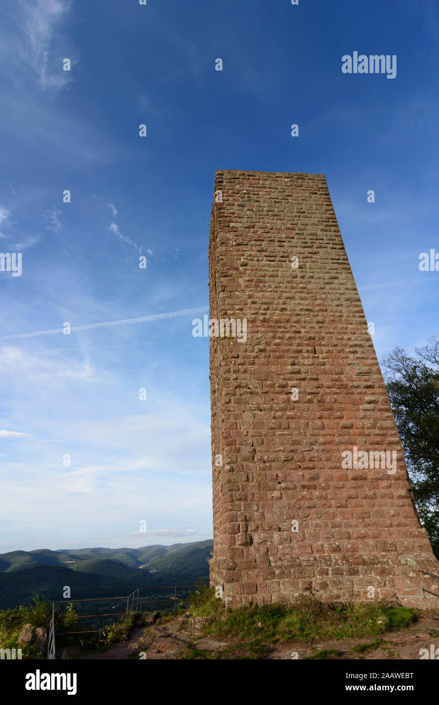 Leinsweiler : Château Scharfenberg Pfälzerwald, dans la forêt du Palatinat, Rheinland-Pfalz, Rhénanie-Palatinat, Allemagne Banque D'Images