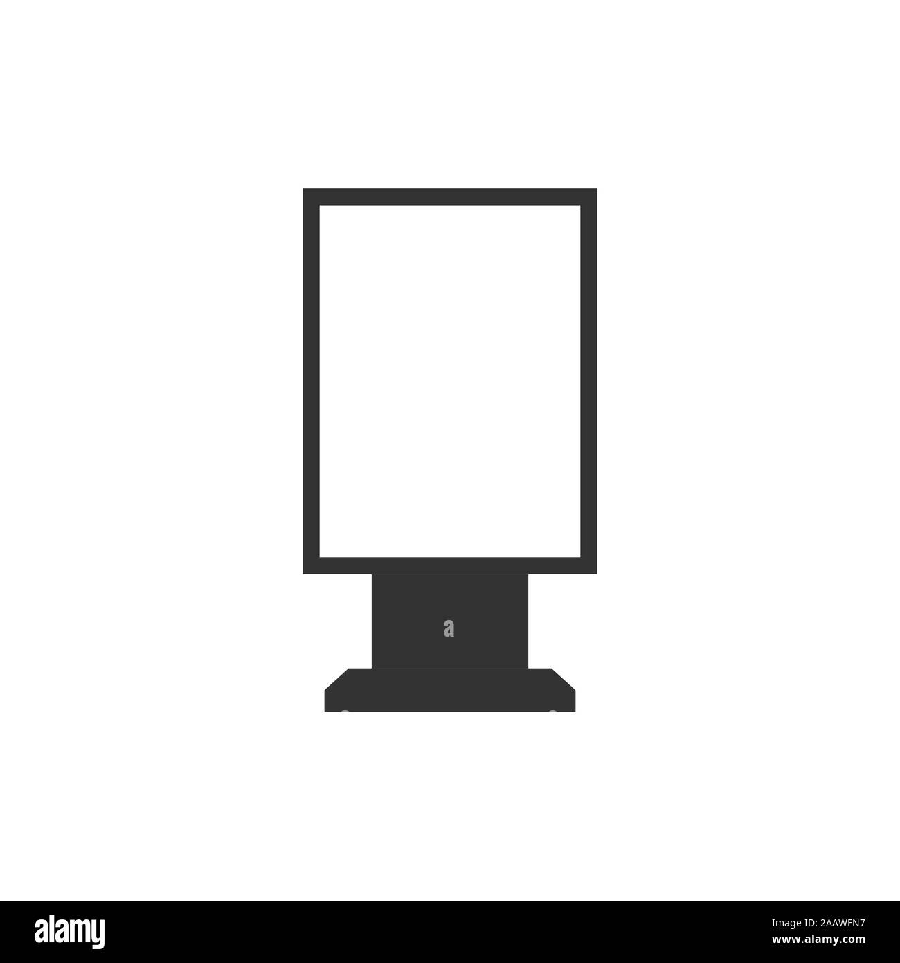 L'icône d'affichage dans le style. Citylight vector illustration d'affichage blanc sur fond isolé. Banner placard concept d'entreprise. Illustration de Vecteur