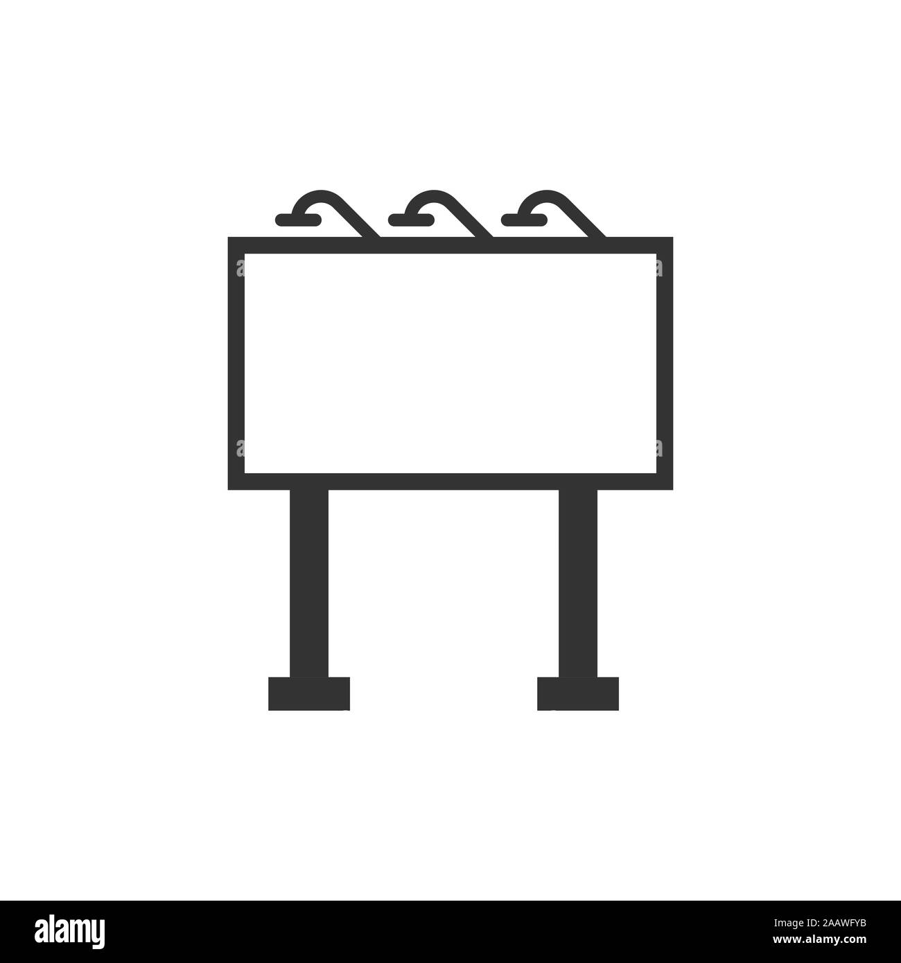 L'icône d'affichage dans le style. Citylight vector illustration d'affichage blanc sur fond isolé. Banner placard concept d'entreprise. Illustration de Vecteur