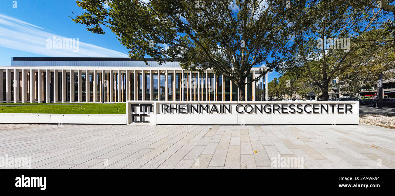 Vue panoramique de RheinMain CongressCenter, Wiesbaden, Allemagne Banque D'Images