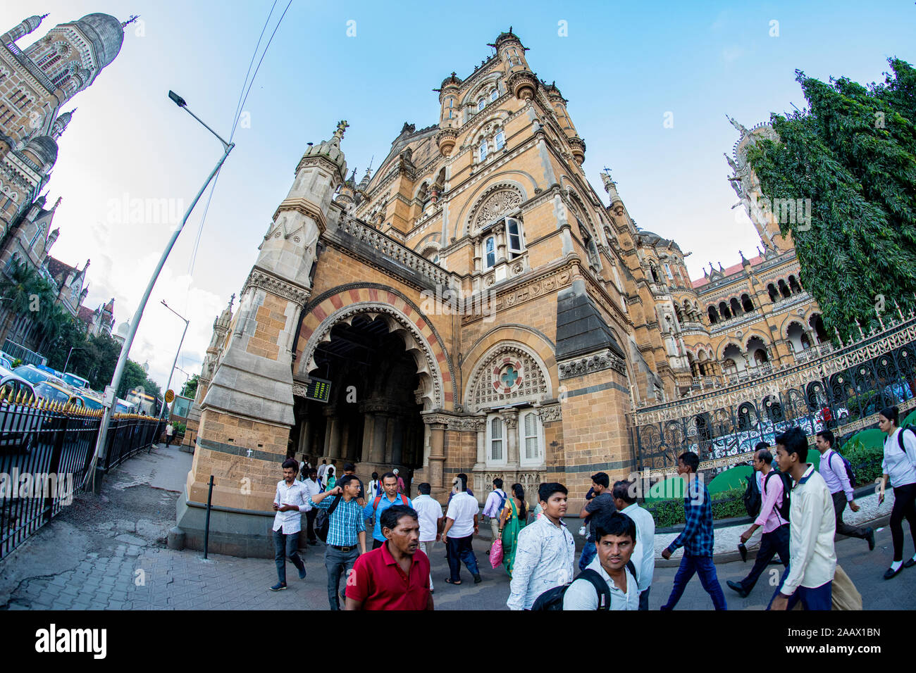 Mumbai Maharashtra Inde 6 Septembre 2019 La Gare Chhatrapati Shivaji Terminus Victoria anciennement à Mumbai, l'Inde est un UNESCO World Heritage Site. Banque D'Images
