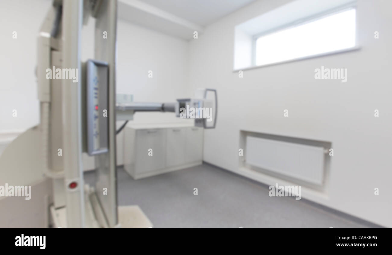 Intérieur de la clinique médicale moderne avec le dernier équipement à rayons X Banque D'Images