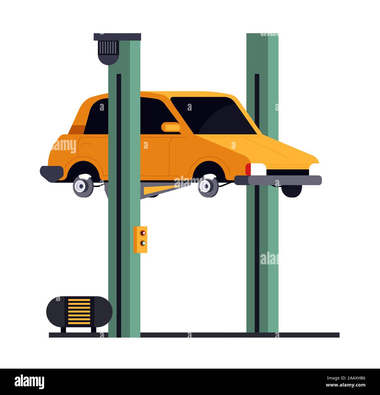 Ascenseur, location de véhicules service de réparation icône isolé Illustration de Vecteur