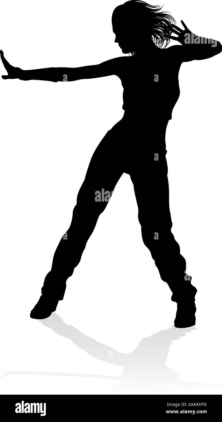 Street Dance Dancer Silhouette Illustration de Vecteur