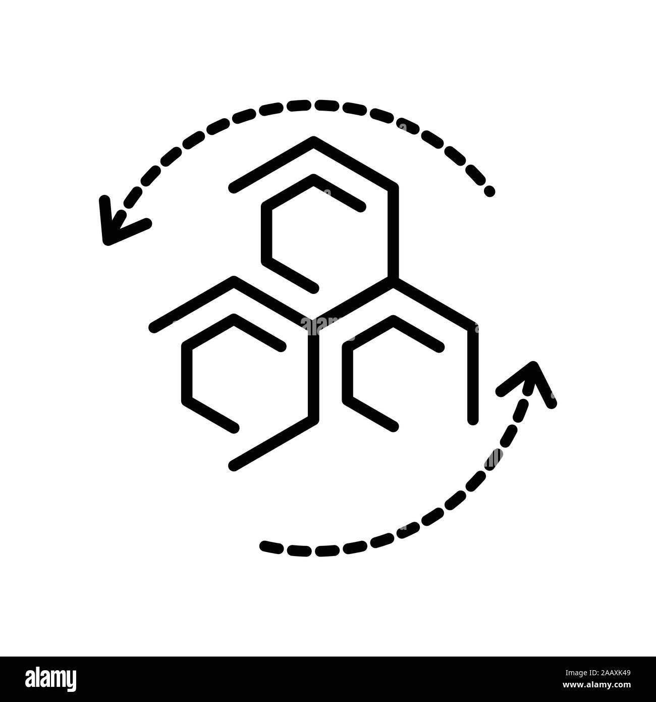 Isolé en nid d'abeilles, l'icône de la ligne de cosmétiques ou ingrédient Illustration de Vecteur