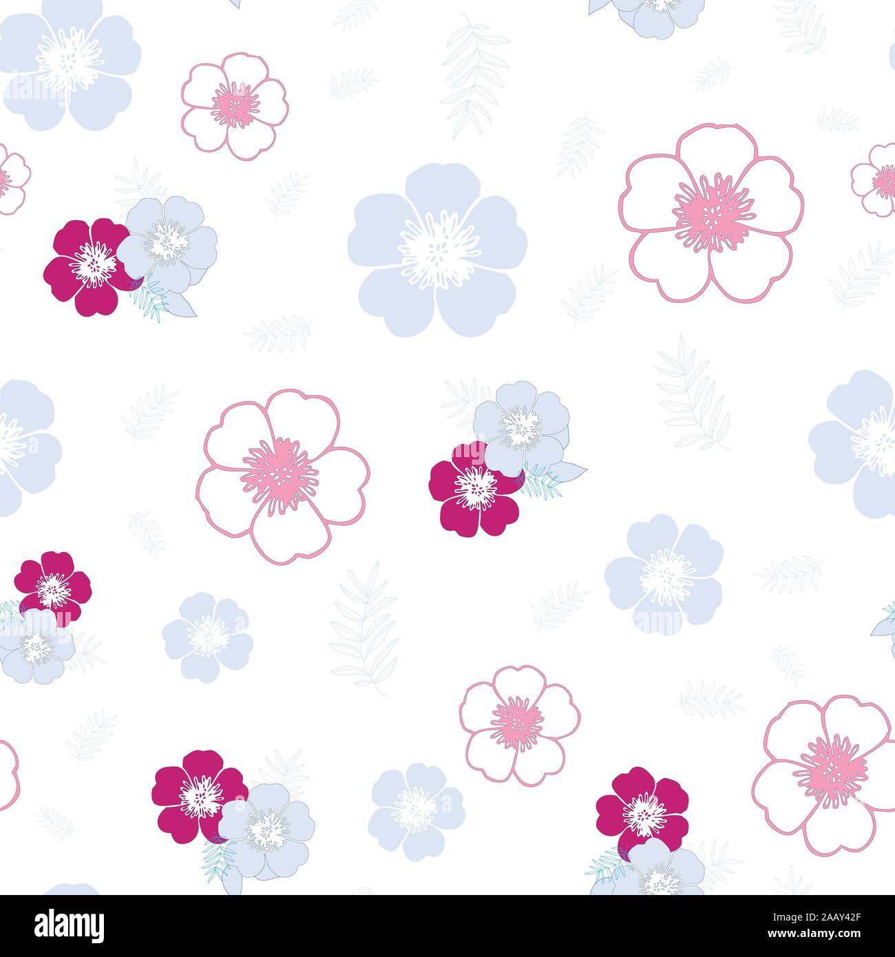 L'utilisation d'illustration vectorielle, de décorations, des textiles et du papier décoratif. Modèle transparent avec des fleurs. Illustration de Vecteur