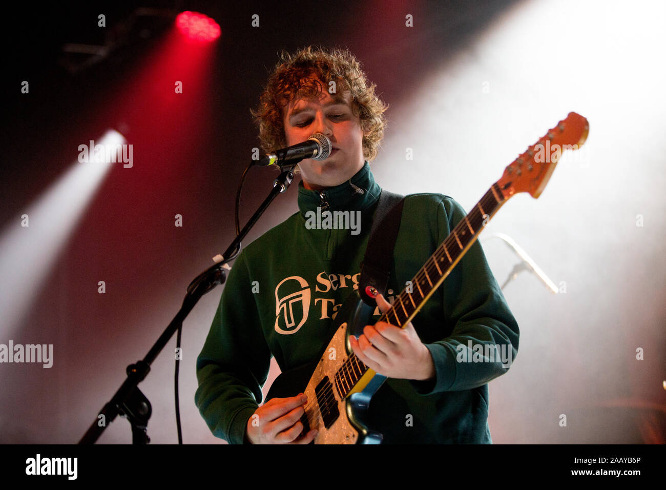 Manchester, UK. 23 novembre, 2019. Le groupe écossais Snuts en concert à la Manchester Academy 1 appuyer Lewis Capaldi dans un spectacle. Banque D'Images