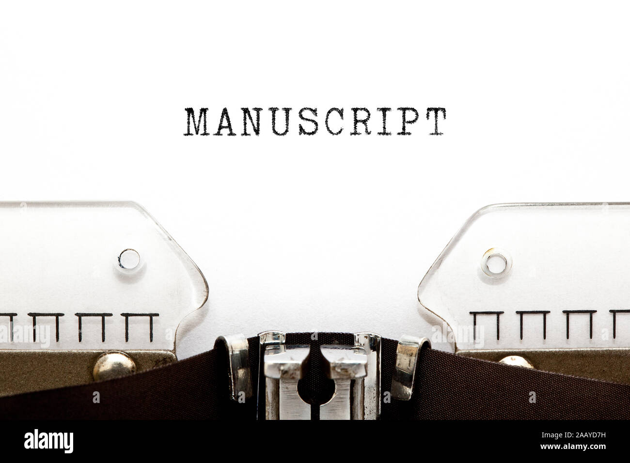 Le mot manuscrit dactylographié sur machine à écrire rétro avec copie espace. Banque D'Images