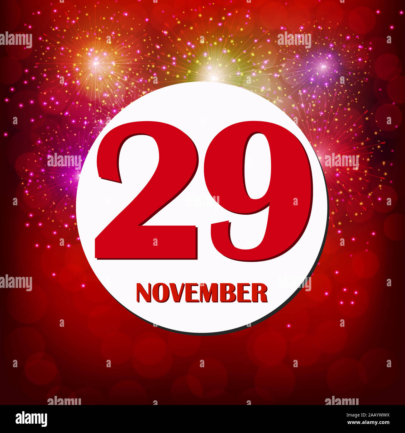 L'icône le 29 novembre. Pour la planification jour important. Bannière pour les jours fériés et les jours spéciaux. Vingt-neuvième de l'icône de novembre. L'illustration Photo Stock - Alamy