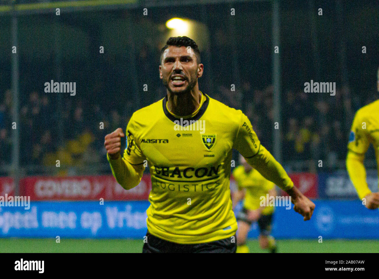 24 novembre 2019 Venlo, Pays-Bas Eredivisie néerlandaise de football VVV Venlo v FC Twente Elia Soriano Banque D'Images