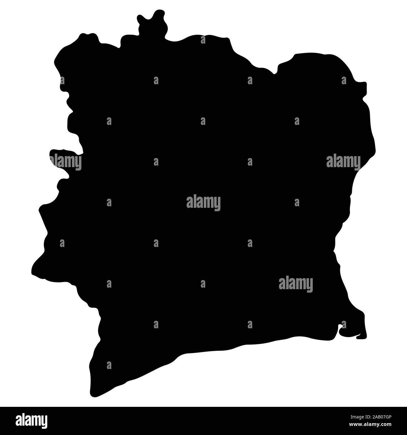 Cote d'Ivoire site silhouette vector illustration EPS 10. Illustration de Vecteur