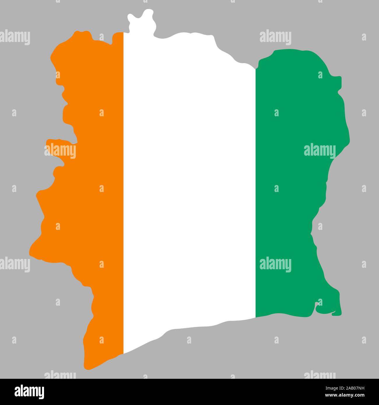 Côte d'Ivoire carte drapeau vector illustration EPS 10. Illustration de Vecteur