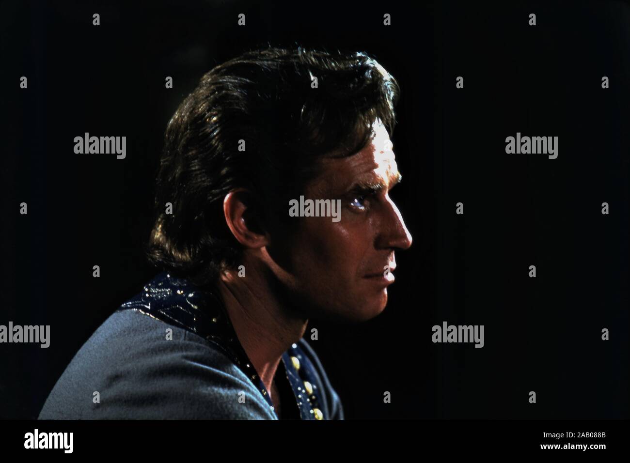 Portrait de profil Charlton Heston comme EL CID 1961 réalisateur Anthony Mann musique Miklos Rozsa Italie / USA co-production Samuel Bronston Productions / Chers Film Produzione Banque D'Images
