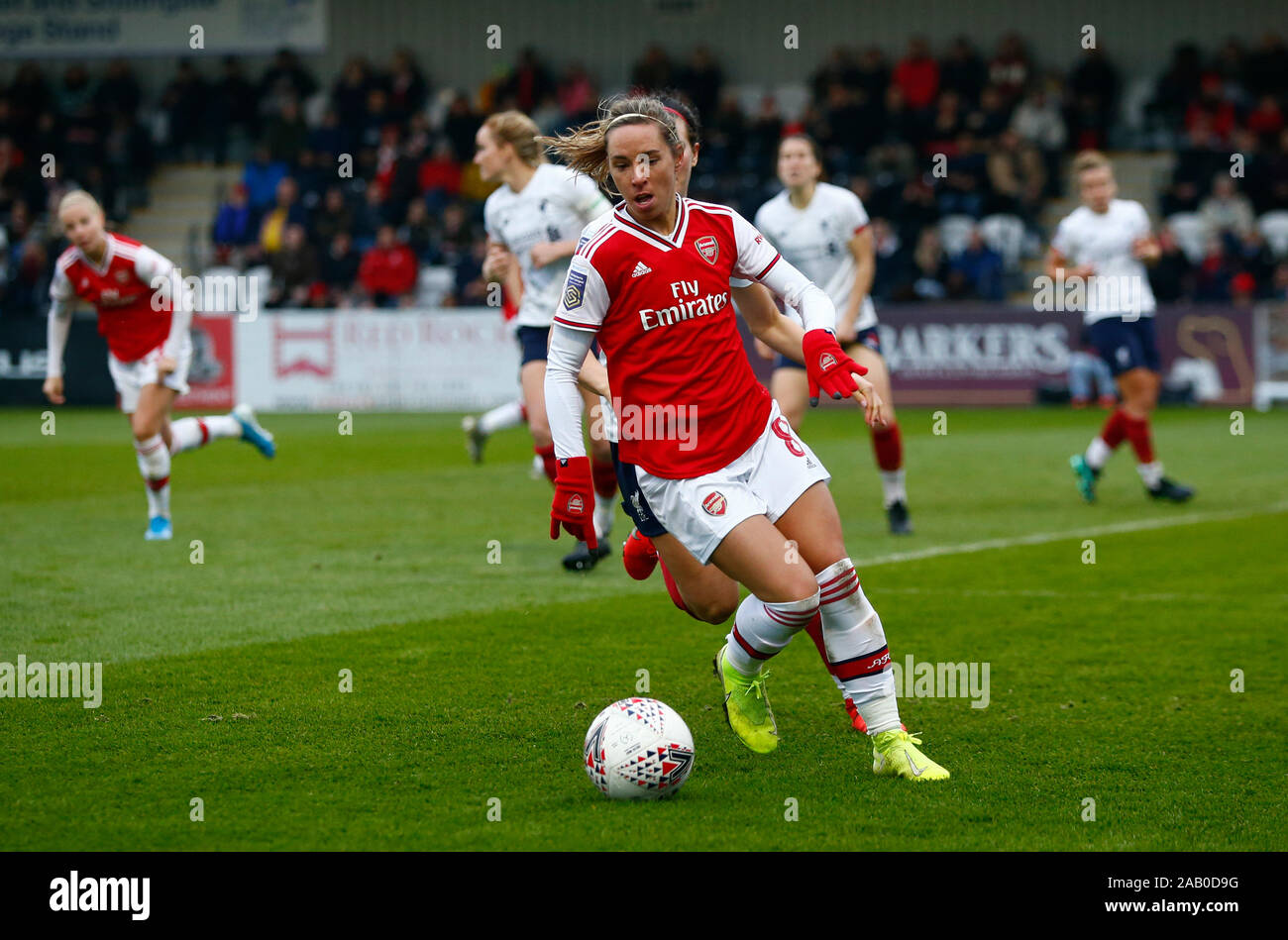 Manchester, Angleterre - 24 novembre : Jordan Nobbs d'Arsenal au cours de la Barclays Women's super match de championnat entre Arsenal et Liverpool femmes Femmes à moi Banque D'Images