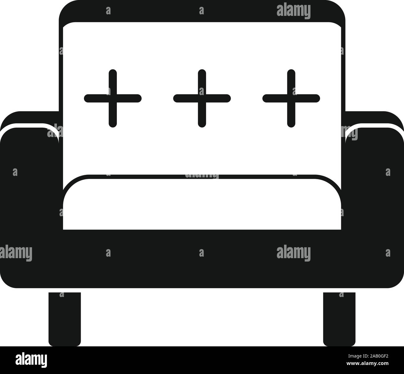 Fauteuil siège icône. Simple illustration de fauteuil siège icône vecteur pour la conception web isolé sur fond blanc Illustration de Vecteur