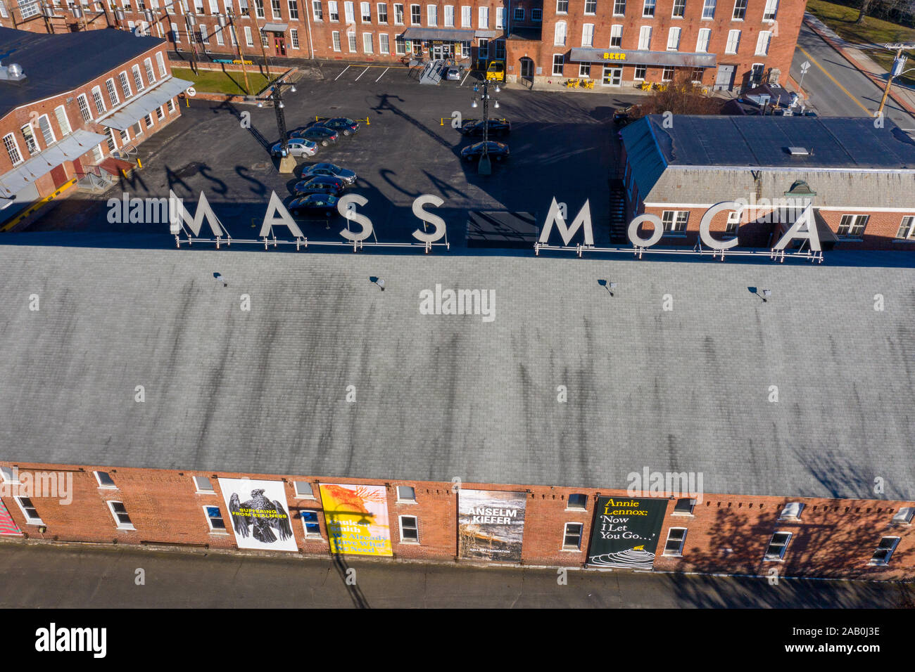 MASS MoCA, au Massachusetts Museum of Contemporary Art, North Adams, Massachusetts, USA Banque D'Images