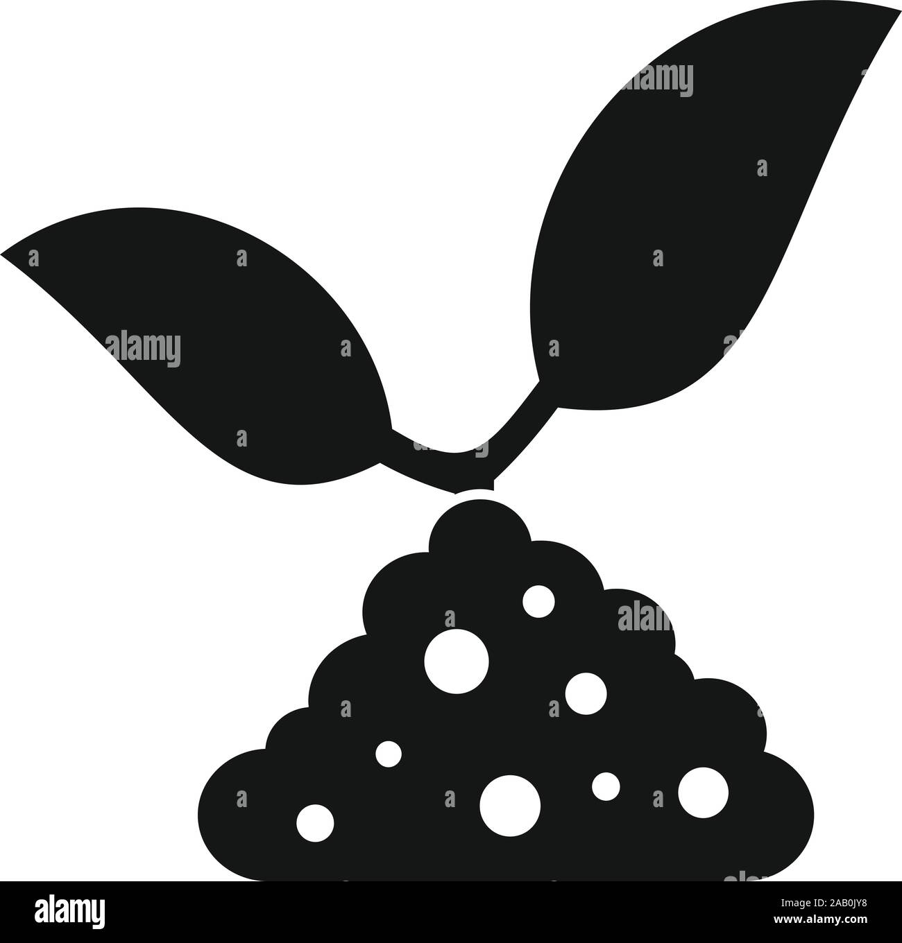 Fleur plante icône du sol. Simple illustration de fleur plante icône vecteur du sol pour la conception web isolé sur fond blanc Illustration de Vecteur