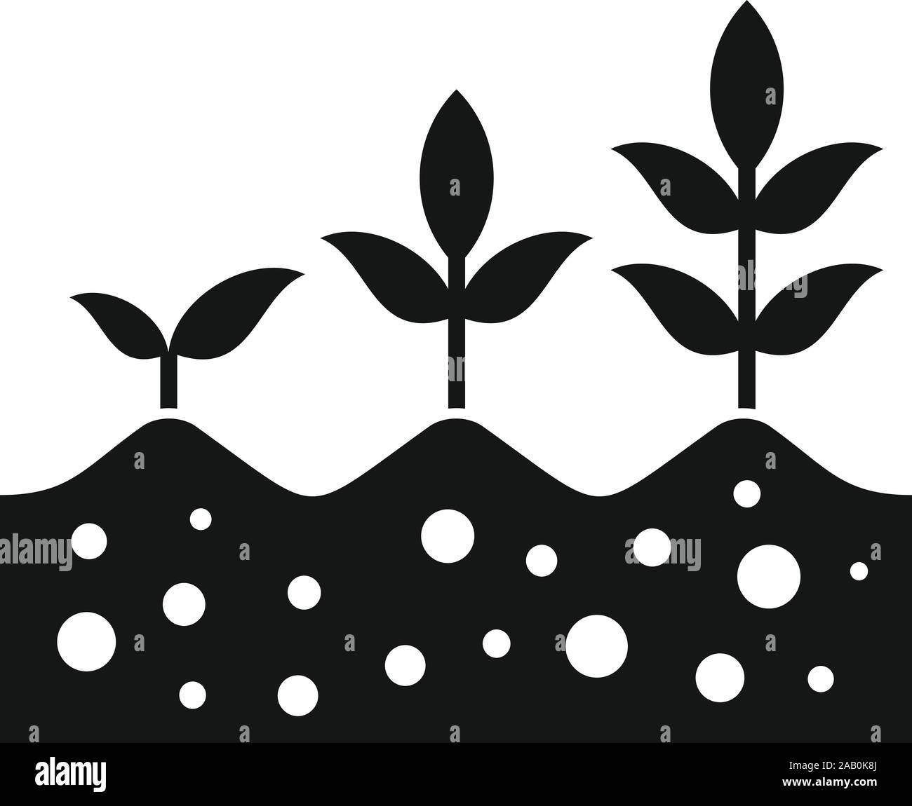L'icône de plantes dans le sol. Simple illustration de plantes dans le sol l'icône vecteur pour la conception web isolé sur fond blanc Illustration de Vecteur