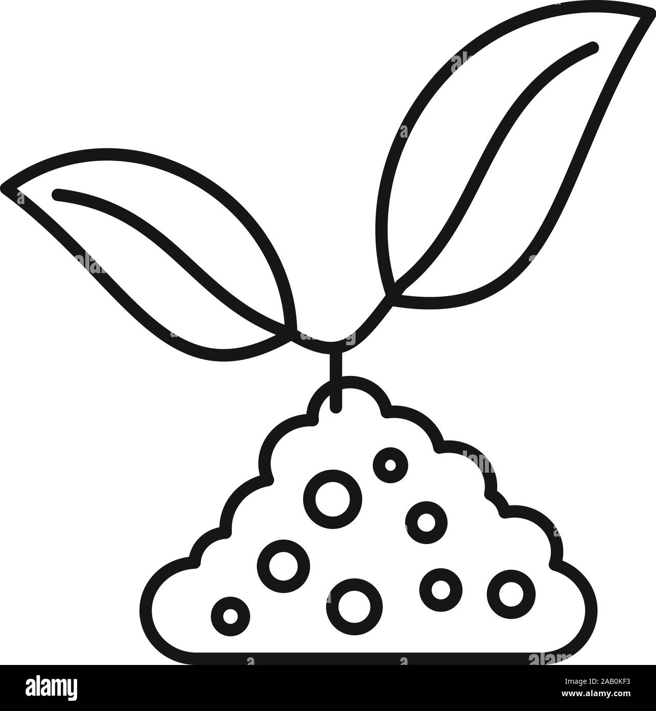 Fleur plante icône du sol. Contours fleur plante icône vecteur du sol pour la conception web isolé sur fond blanc Illustration de Vecteur