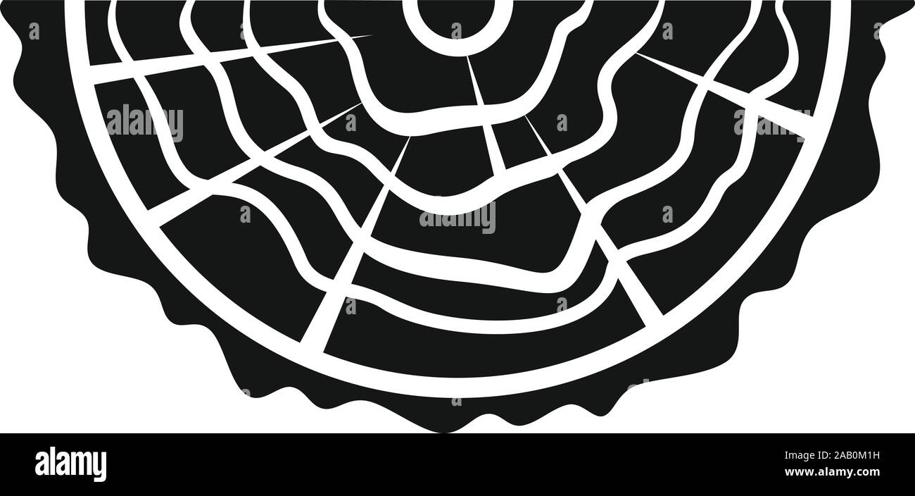 Partie de l'arbre coupé. Simple illustration de l'arbre coupé une partie de l'icône vecteur web design isolé sur fond blanc Illustration de Vecteur