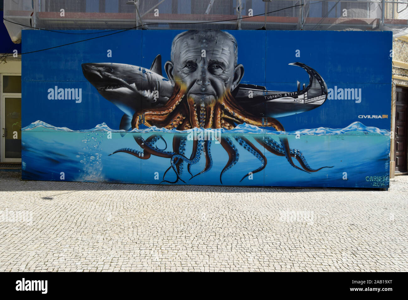 Art urbain à Aveiro Portugal Banque D'Images