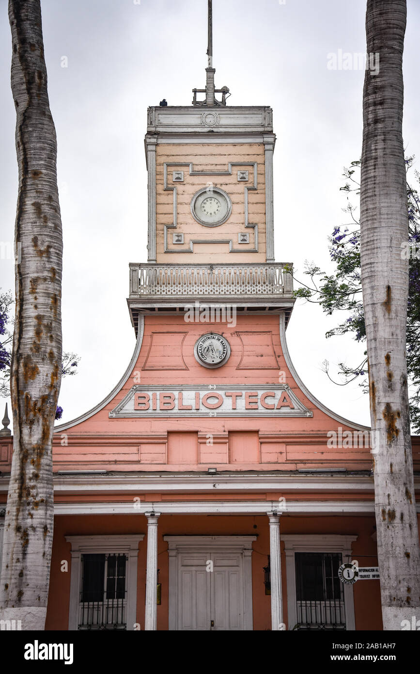 Lima, Pérou - Nov 17, 2019 : Public Library building, Parque Municipal, Barranco Banque D'Images
