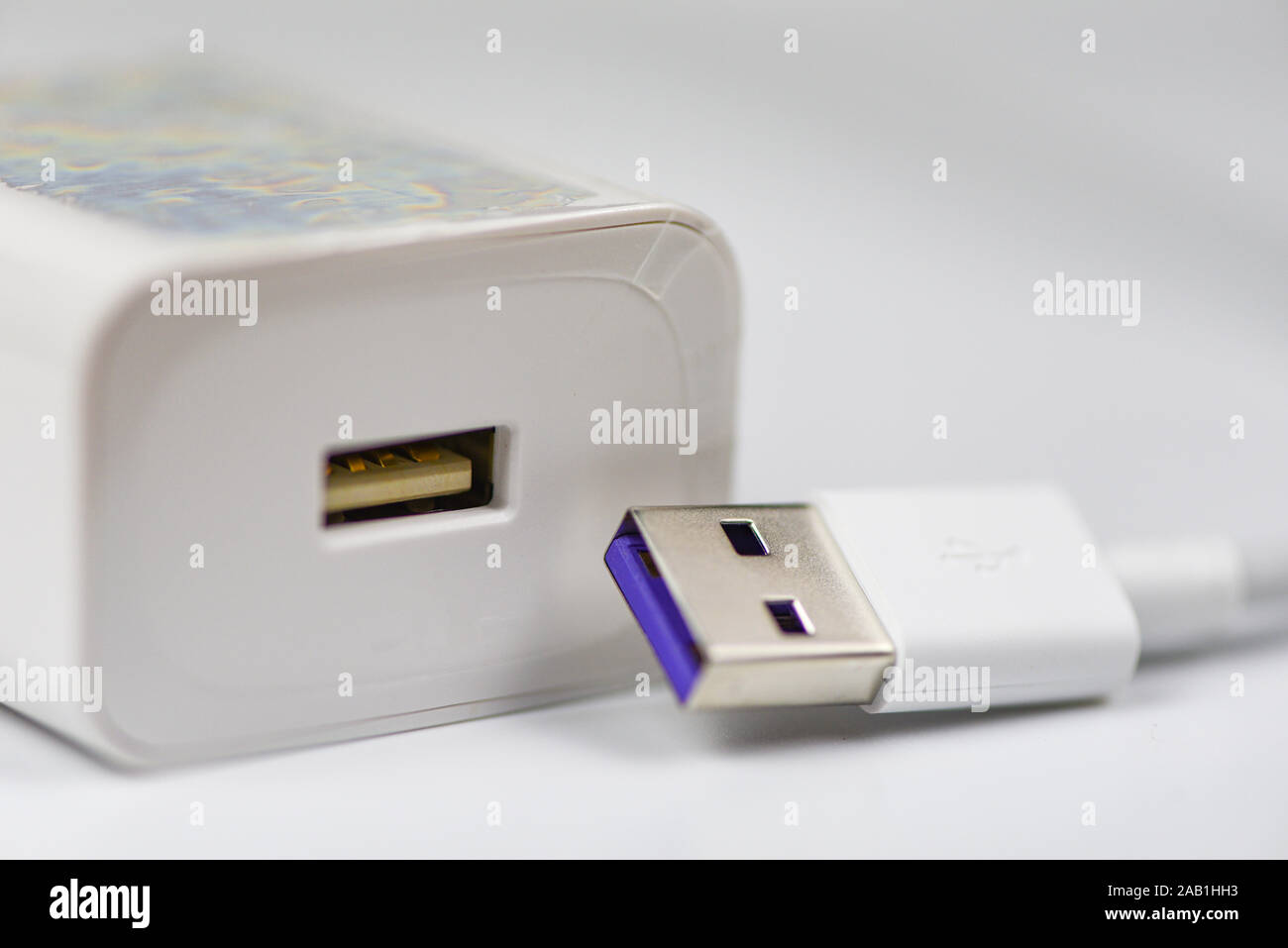 Usb Smartphone Adaptateur chargeur type c / nouveau type-C USB rapide et port de charge rapide de la technologie de câble Banque D'Images