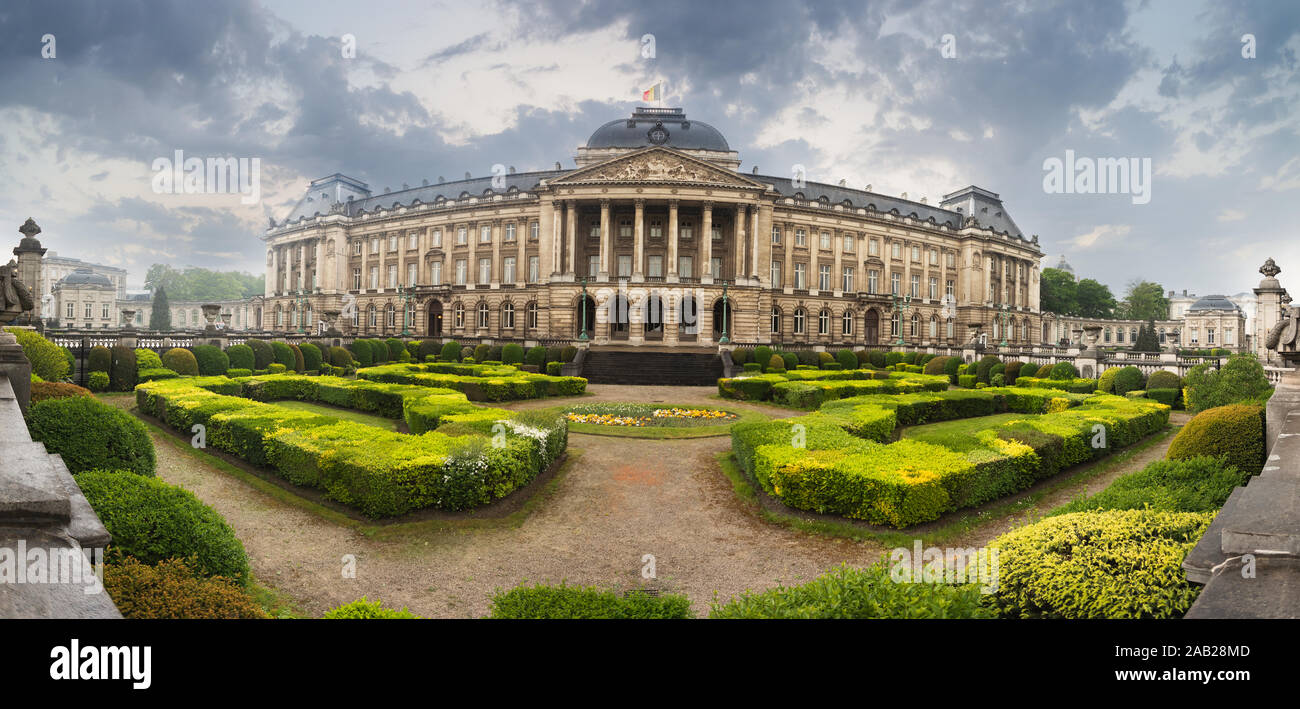 Palais Royal et jardin à Bruxelles, Belgique Banque D'Images