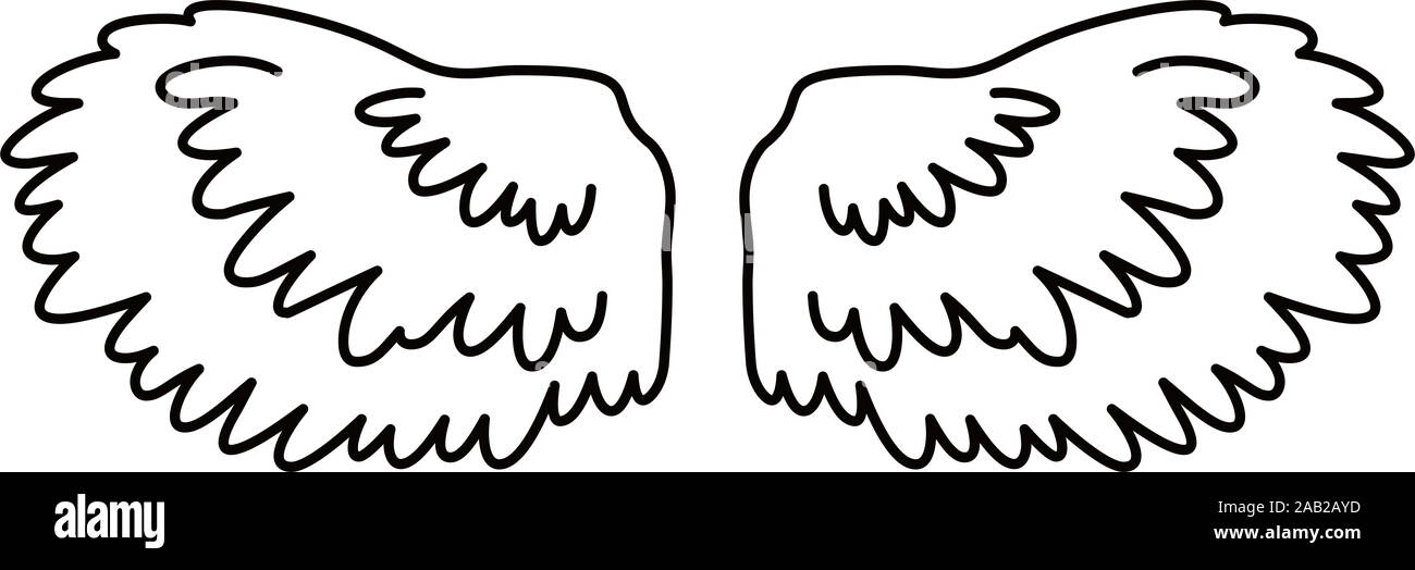 C'est une illustration de Cute angel wings Banque D'Images