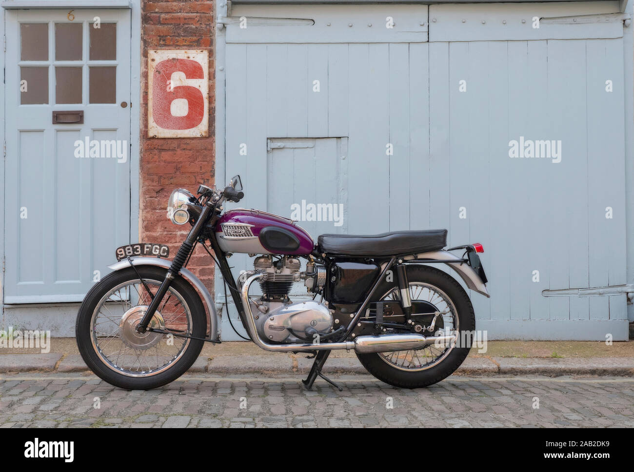 Triumph TR6 1963 Trophée moto Banque D'Images