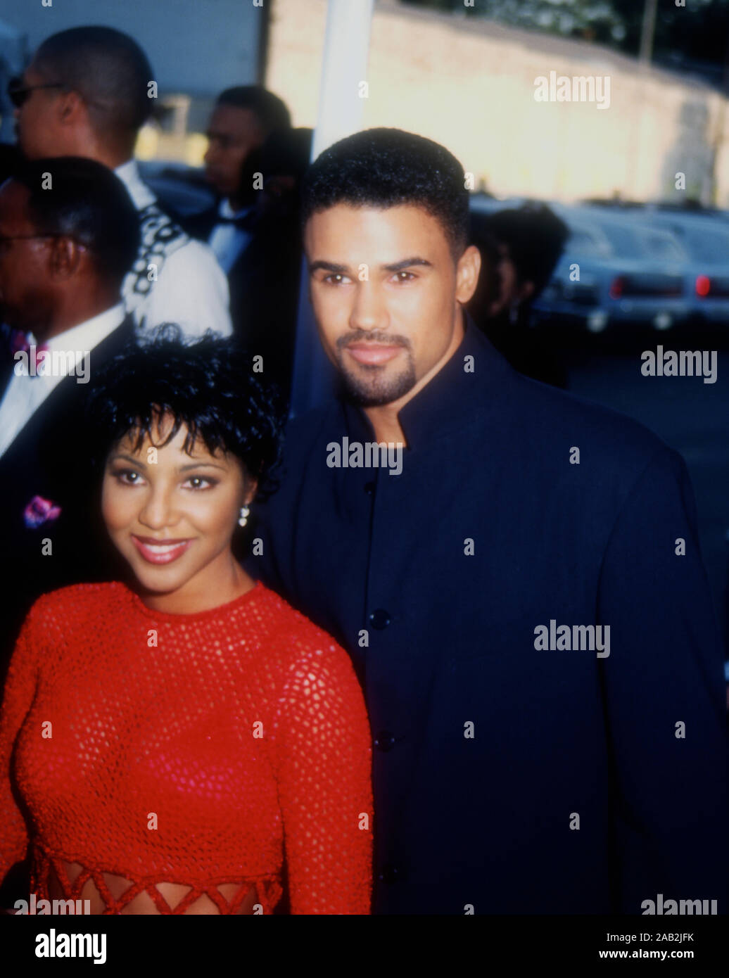 Los Angeles, Californie, USA 13 mars 1995 Toni Braxton chanteuse et  l'acteur Shemar Moore assister à la neuvième édition annuelle du Soul Train  Music Awards le 13 mars 1995 au Shrine Auditorium