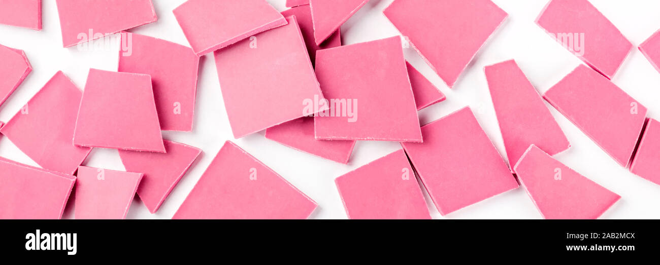 Ruby chocolat, passage panorama sur un fond blanc Banque D'Images
