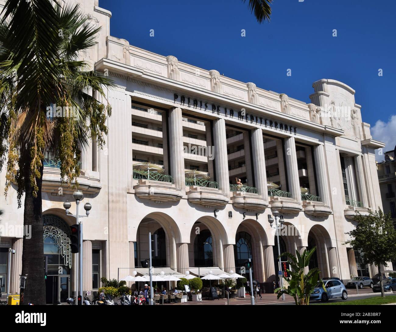 Palais de la Méditerranée, Promenade des Anglais à Nice, Sud de la France Banque D'Images