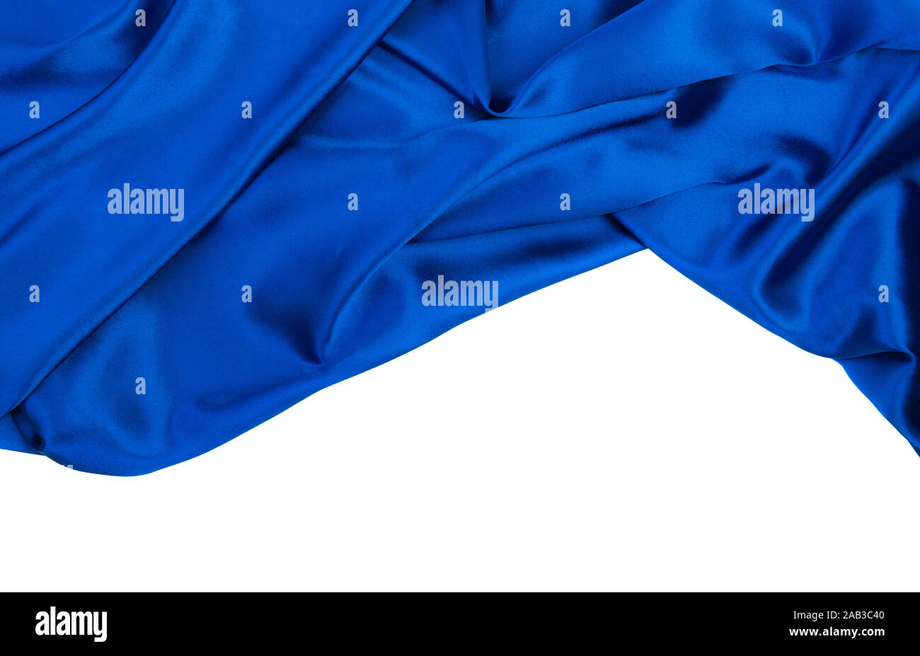 Résumé fond bleu chiffon de soie Banque D'Images