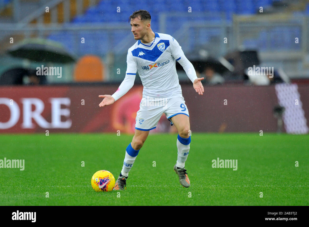 Série A football League, Rome 3-0 Brescia 24 novembre 2019 Banque D'Images