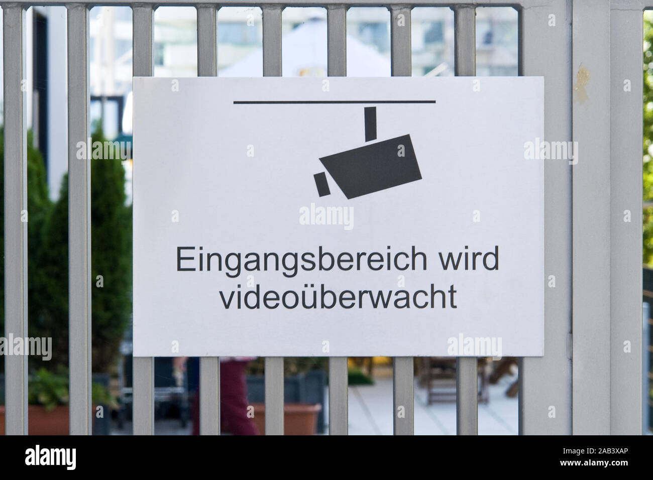 Hinweisschild «berwachung Video auf eine |signer sur une surveillance vidéo| Banque D'Images