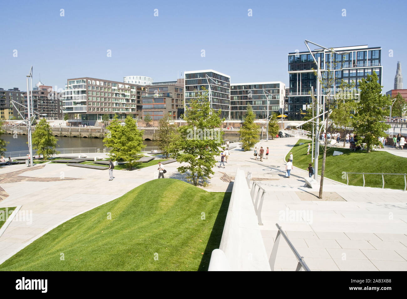 Terrassen-Marco-Polo dans der HafenCity à Hambourg |Terrasses Marco Polo dans la HafenCity à Hambourg| Banque D'Images
