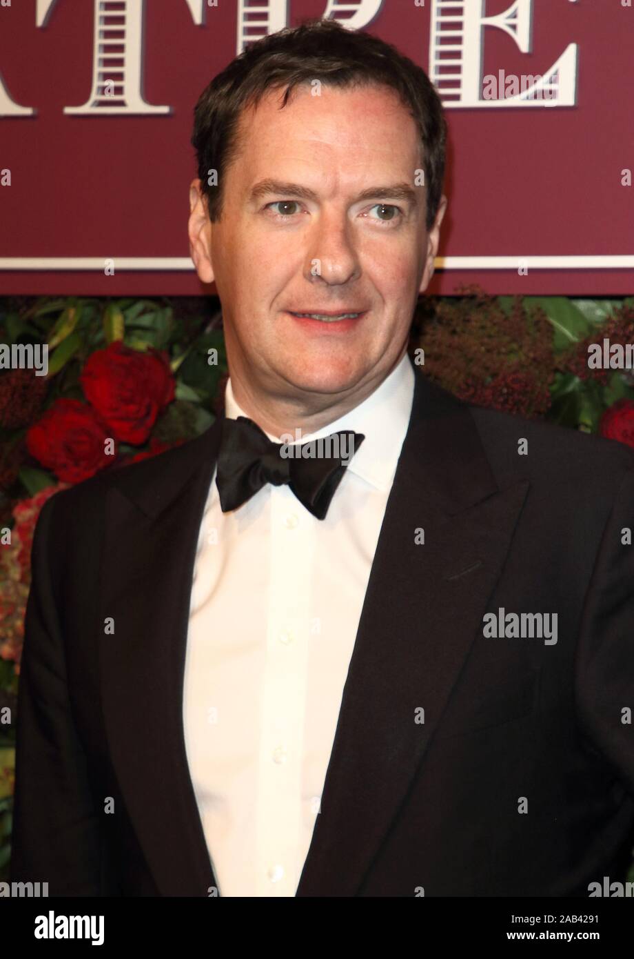 George Osborne assiste à la 65e Evening Standard Theatre Awards at the London Coliseum à Londres. Banque D'Images