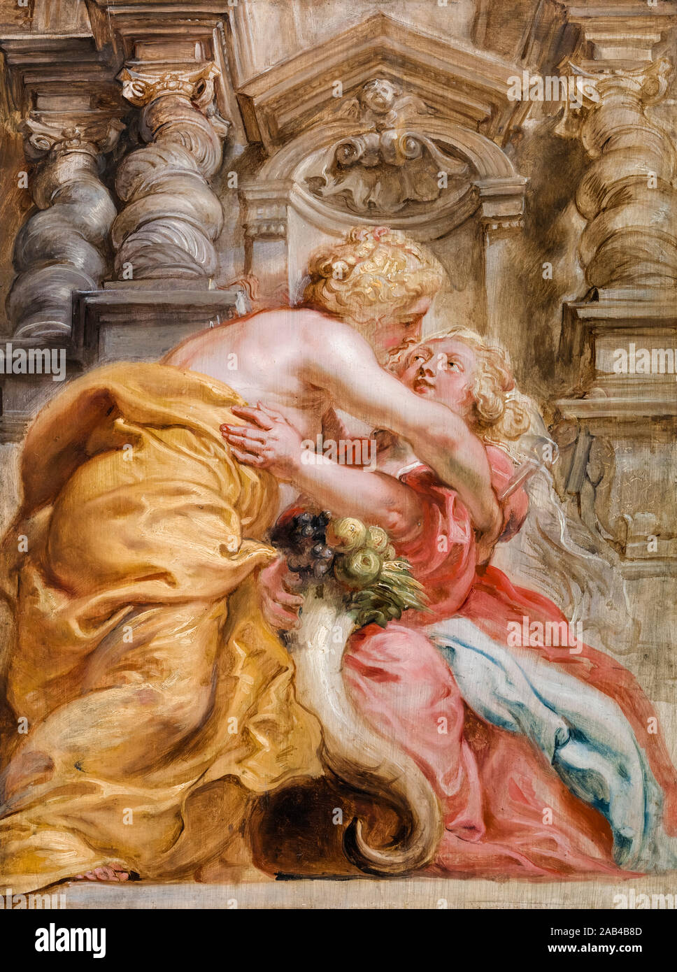 Peter Paul Rubens, la paix englobant beaucoup, peinture, 1633-1634 Banque D'Images