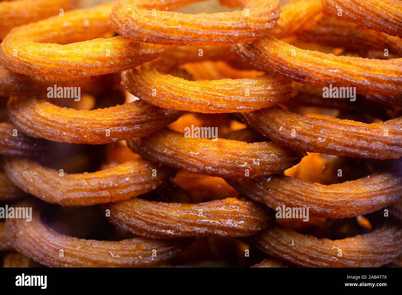 De délicieux plats turcs traditionnels desserts, dessert, halka tatli anneau Banque D'Images