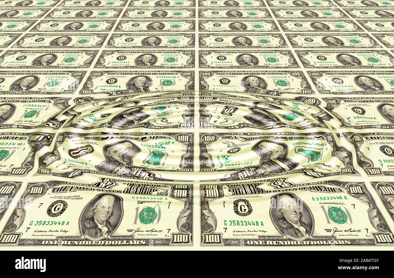 Several 100 dollar bills Banque de photographies et d’images à haute ...