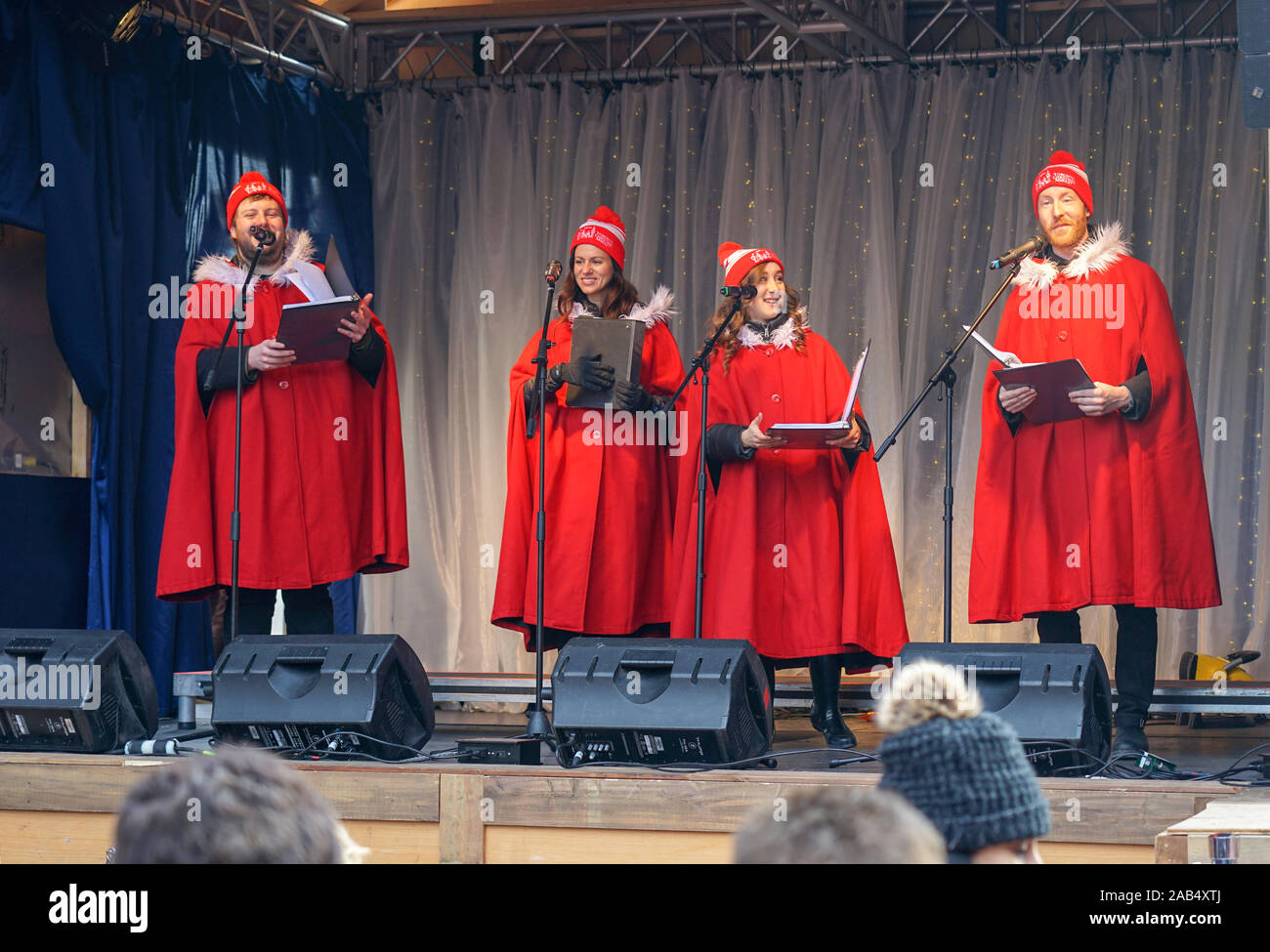 Marché de Noël à Toronto le Distillery District de Toronto, Ontario, Canada, Amérique du Nord, Banque D'Images