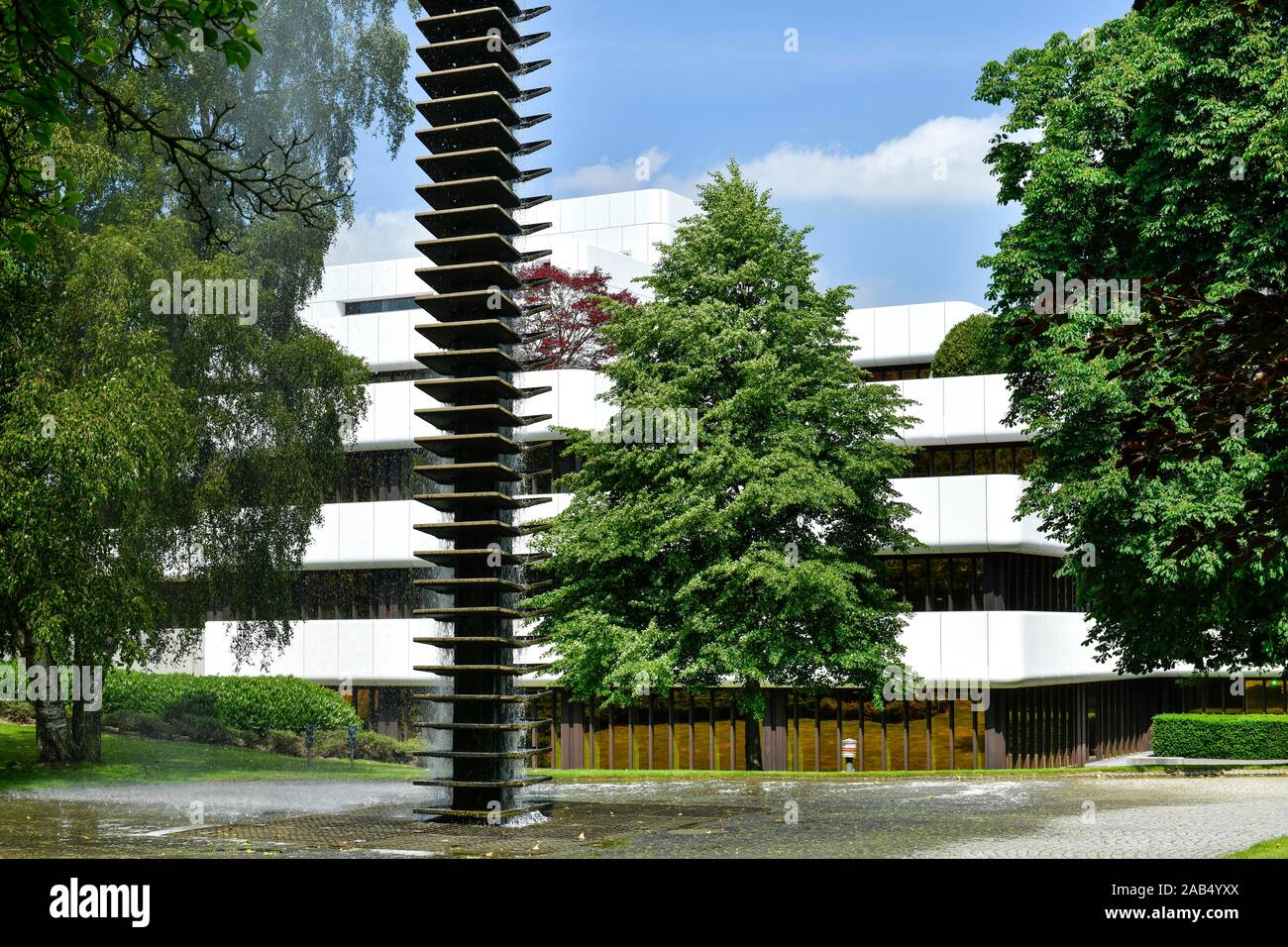 Wasser-Plastik 1977 vom Heinz Mack, Skulpturenpark, Westdeutsche Landesbausparkasse LBS, Himmelreichallee, Münster, Nordrhein-Westfalen, Deutschland Banque D'Images