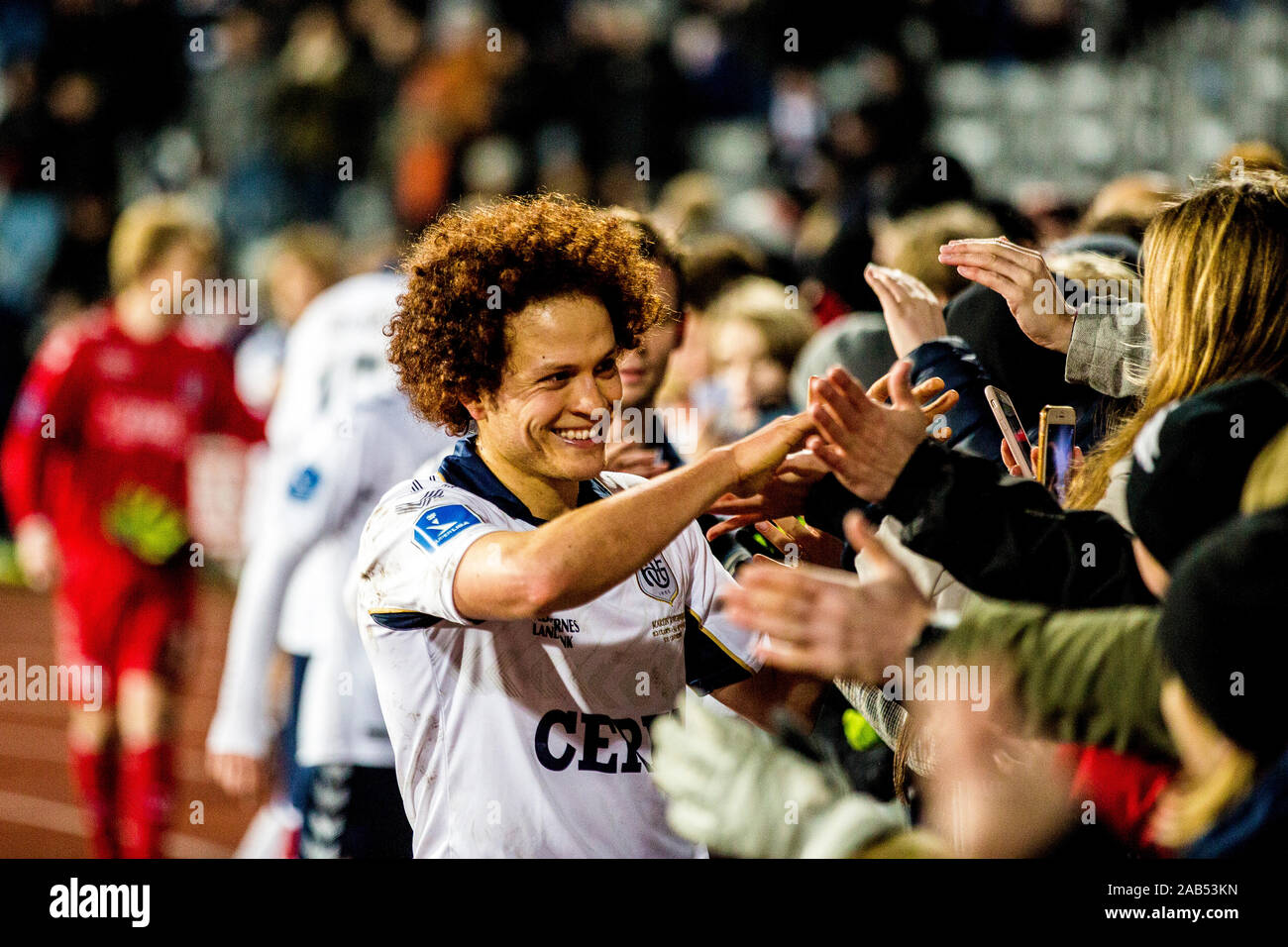 Aarhus, Danemark. 24 Nov, 2019. Mustafa Amini (8) de AGF observés au lendemain de la 3F Superliga match entre AGF et Brøndby IF au parc Ceres à Aarhus. (Photo crédit : Gonzales Photo/Alamy Live News Banque D'Images